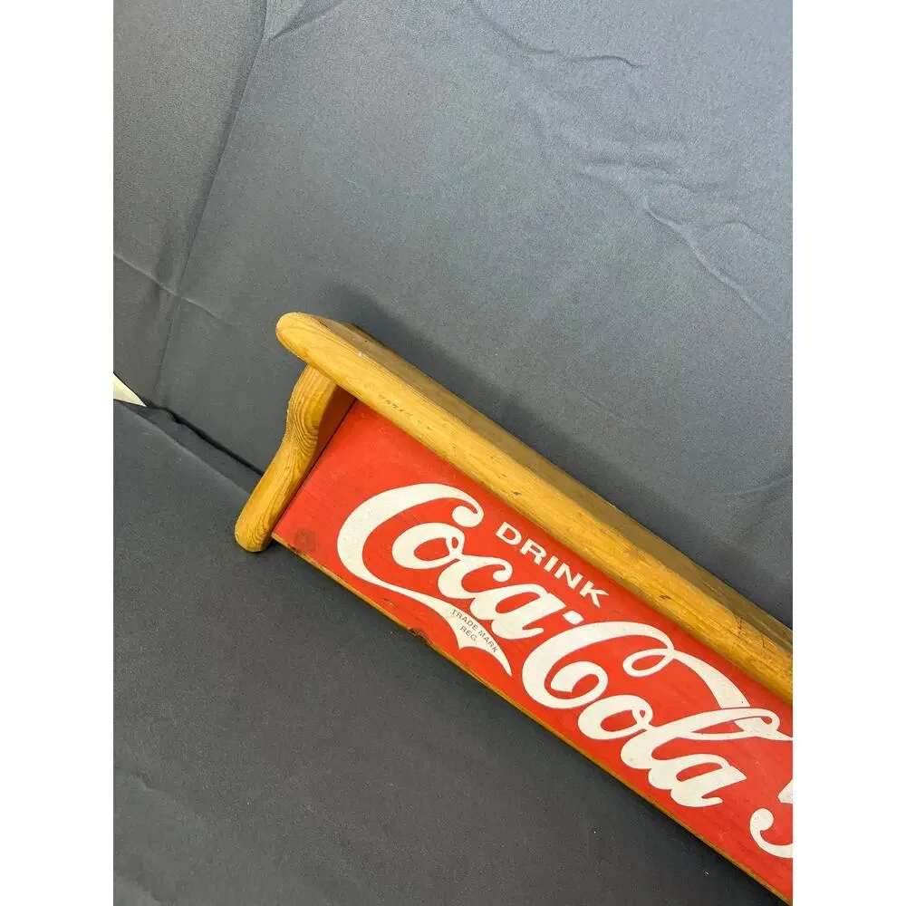 Vintage Wooden Coca-Cola Wall Shelf 18